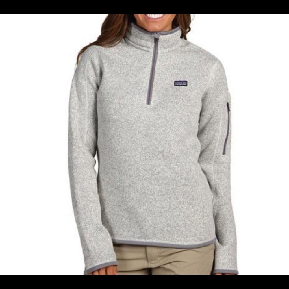 Birch White Patagonia Better Sweater Quarter Zip